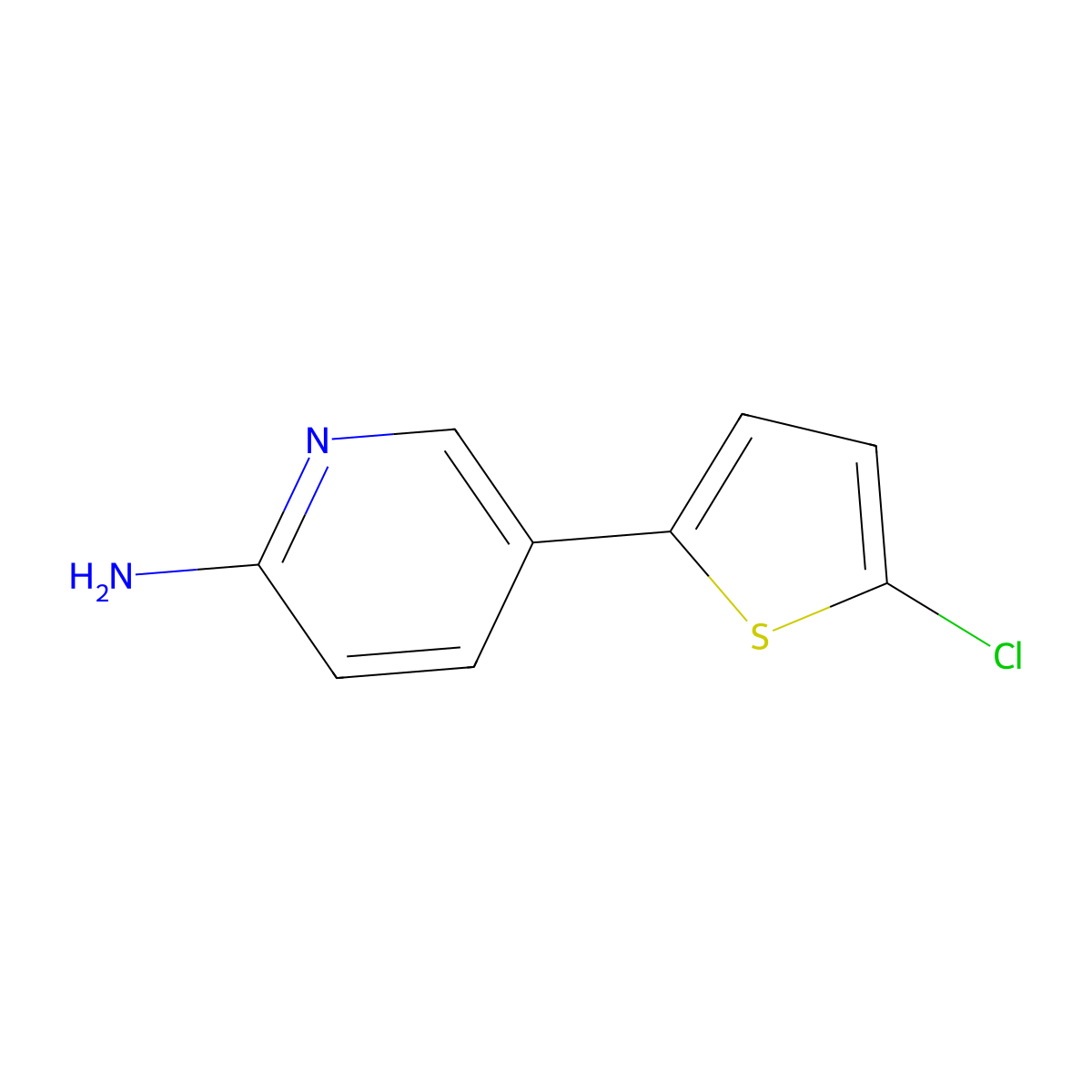 5-(5-Chlorothiophen-2-yl)pyridin-2-amine molecular structure, CAS 1110657-44-7