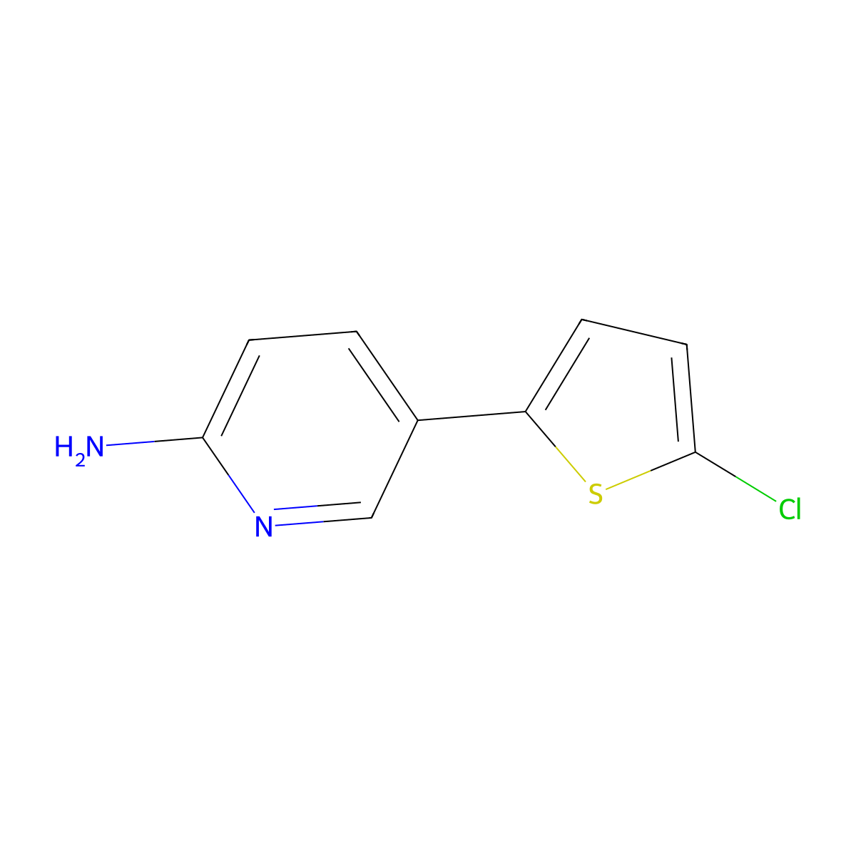 5-(5-Chlorothiophen-2-yl)pyridin-2-amine molecular structure, CAS 1110657-44-7