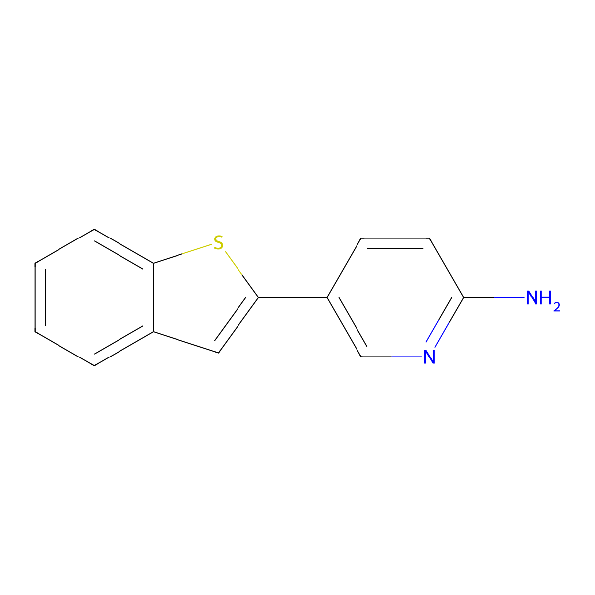 5-(1-Benzothiophen-2-YL)pyridin-2-amine molecular structure, CAS 1110657-46-9