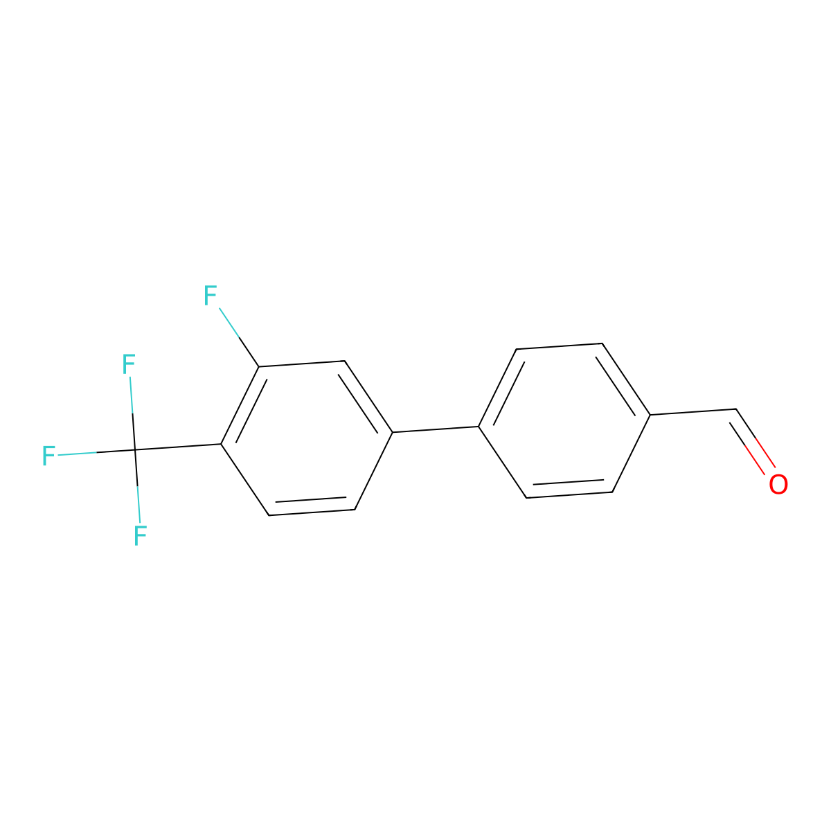 3''-Fluoro-4''-(trifluoromethyl)biphenyl-4-carbaldehyde molecular structure, CAS 1110657-83-4