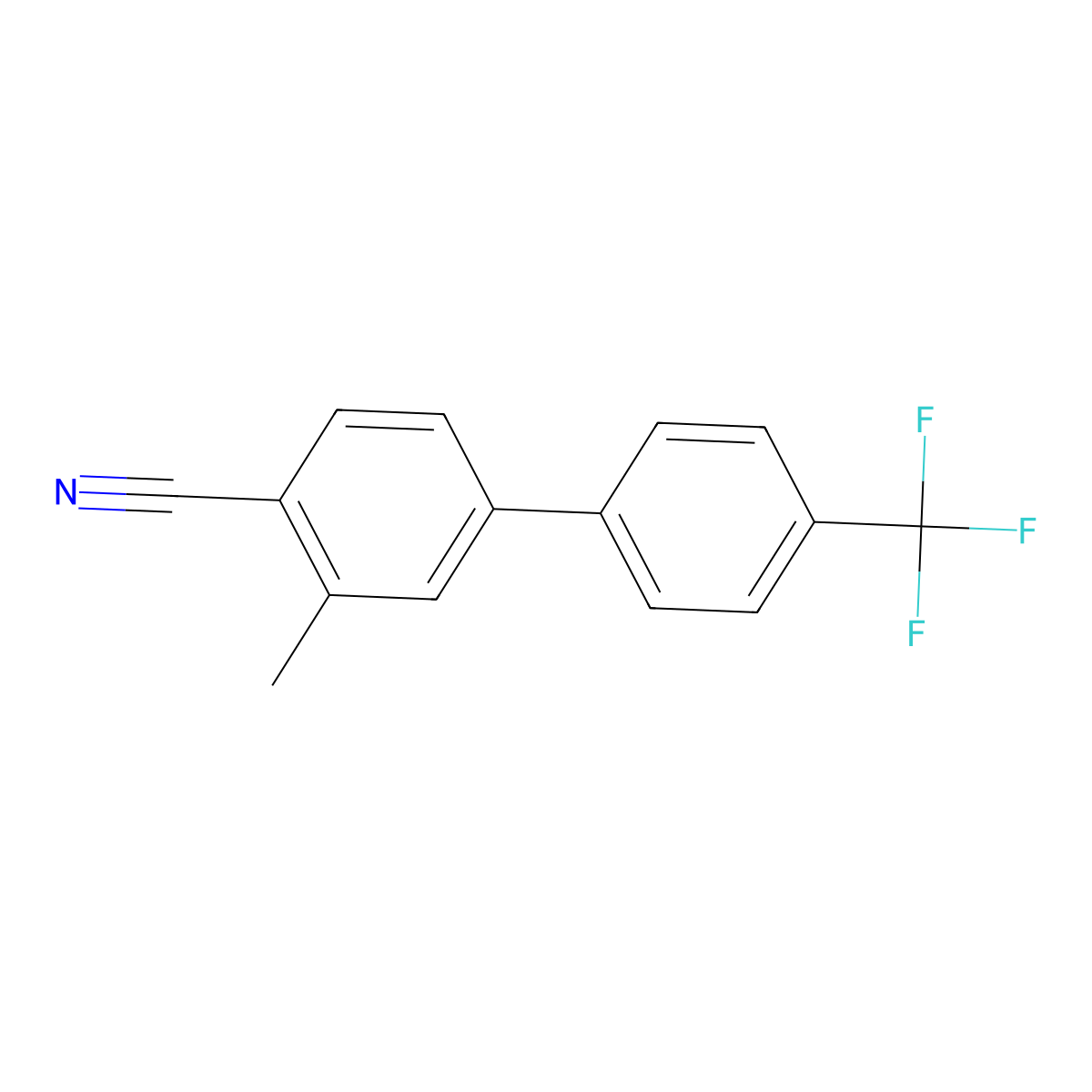 3-Methyl-4'-(trifluoromethyl)biphenyl-4-carbonitrile molecular structure, CAS 1110657-92-5