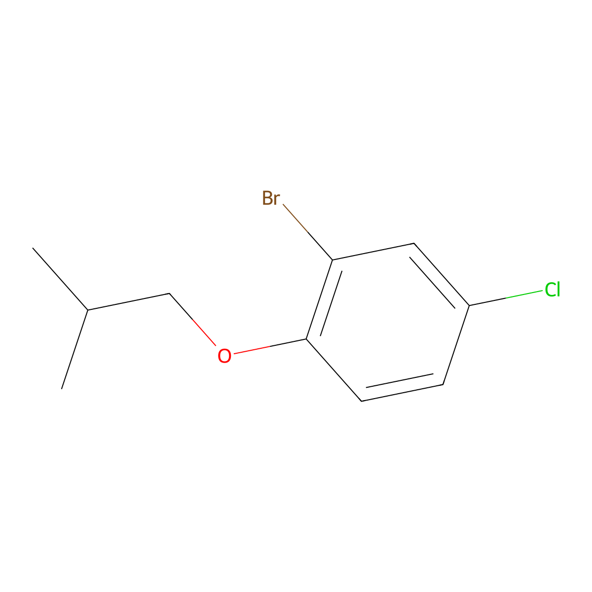 2-Bromo-4-chloro-1-isobutoxybenzene molecular structure, CAS 1110659-44-3