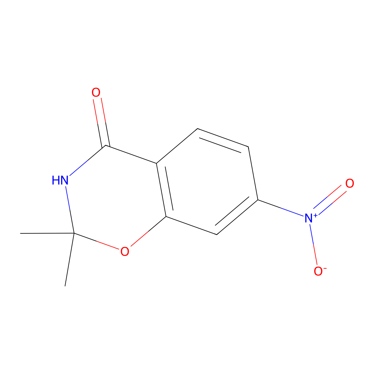 2,2-Dimethyl-7-nitro-2H-benzo[e][1,3]oxazin-4(3H)-one molecular structure, CAS 1110662-18-4