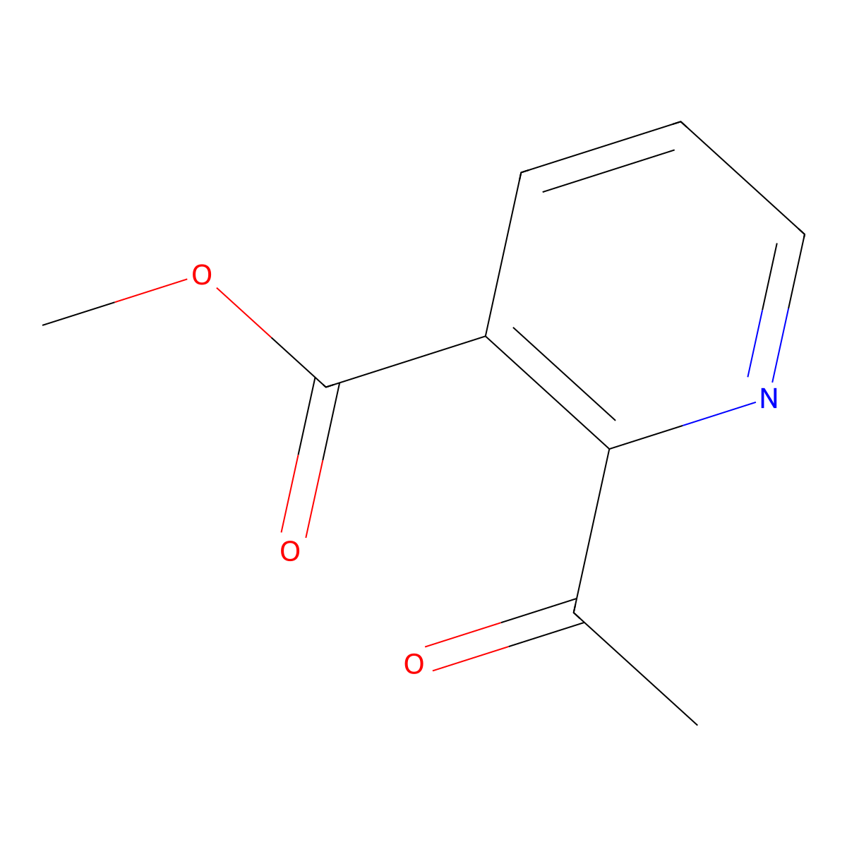 Methyl 2-acetylpyridine-3-carboxylate molecular structure, CAS 111068-03-2