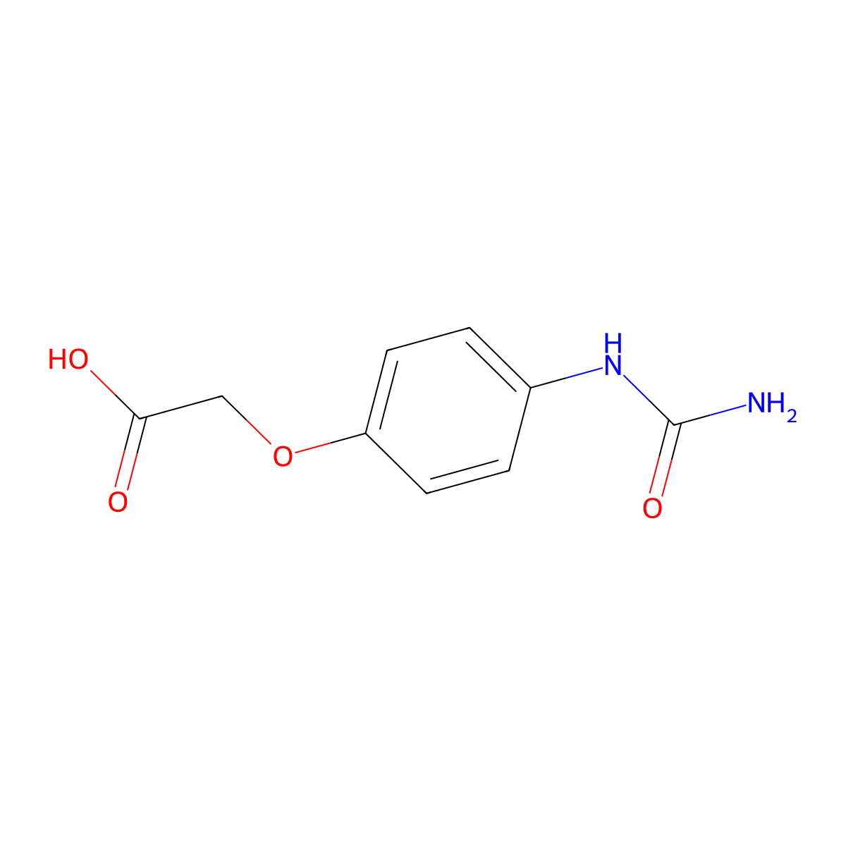 2-(4-Ureidophenoxy)acetic acid molecular structure, CAS 1110695-42-5