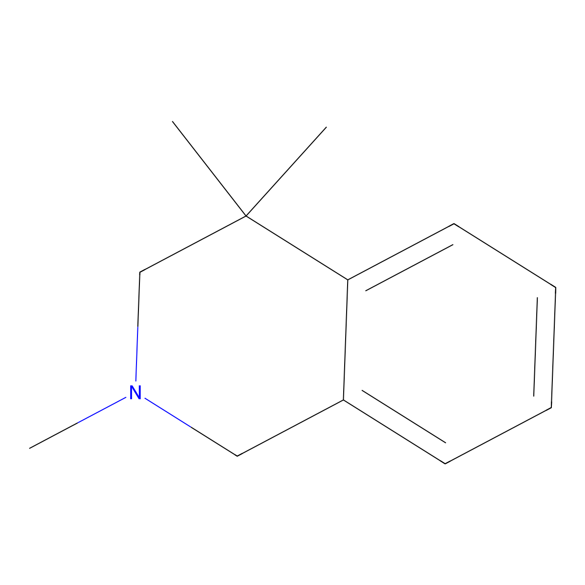2,4,4-Trimethyl-1,2,3,4-tetrahydroisoquinoline molecular structure, CAS 1110704-58-9
