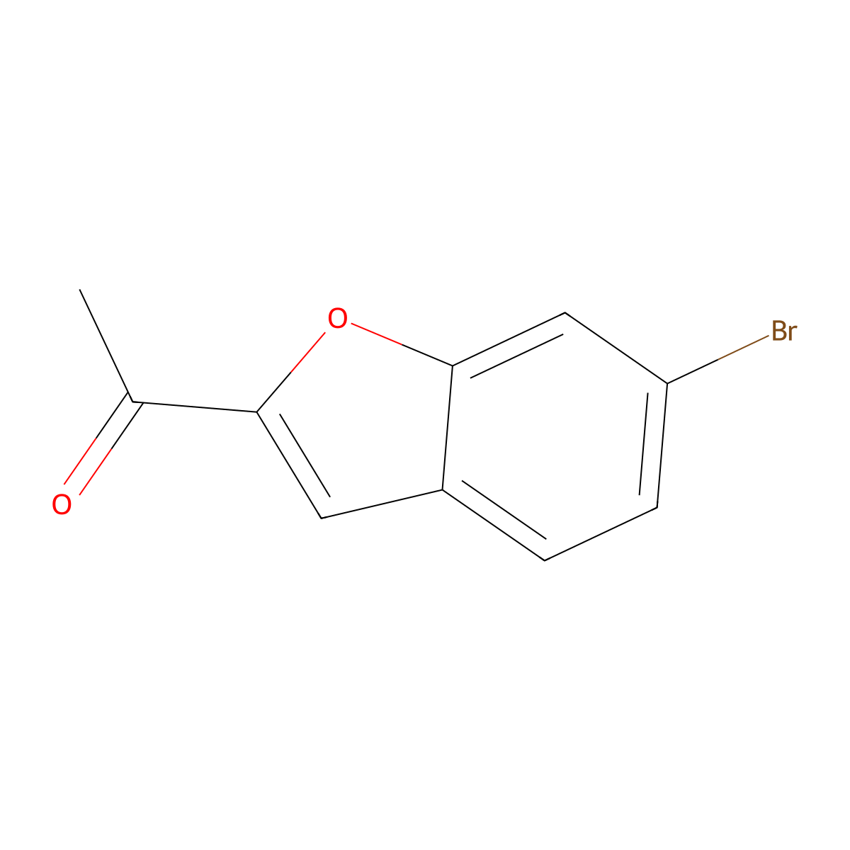 1-(6-Bromobenzofuran-2-YL)ethanone molecular structure, CAS 1110717-68-4