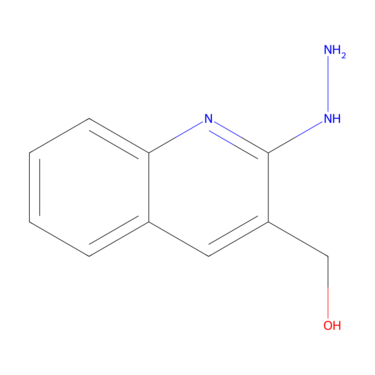 (2-Hydrazinylquinolin-3-yl)methanol molecular structure, CAS 1110717-76-4