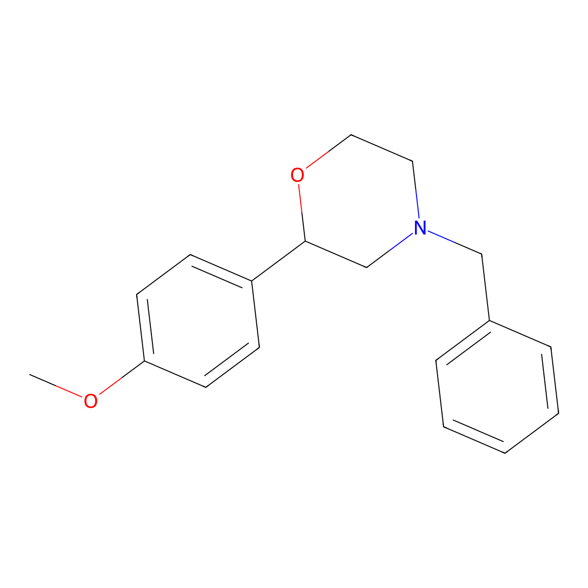 4-Benzyl-2-(4-methoxyphenyl)morpholine molecular structure, CAS 1110717-84-4