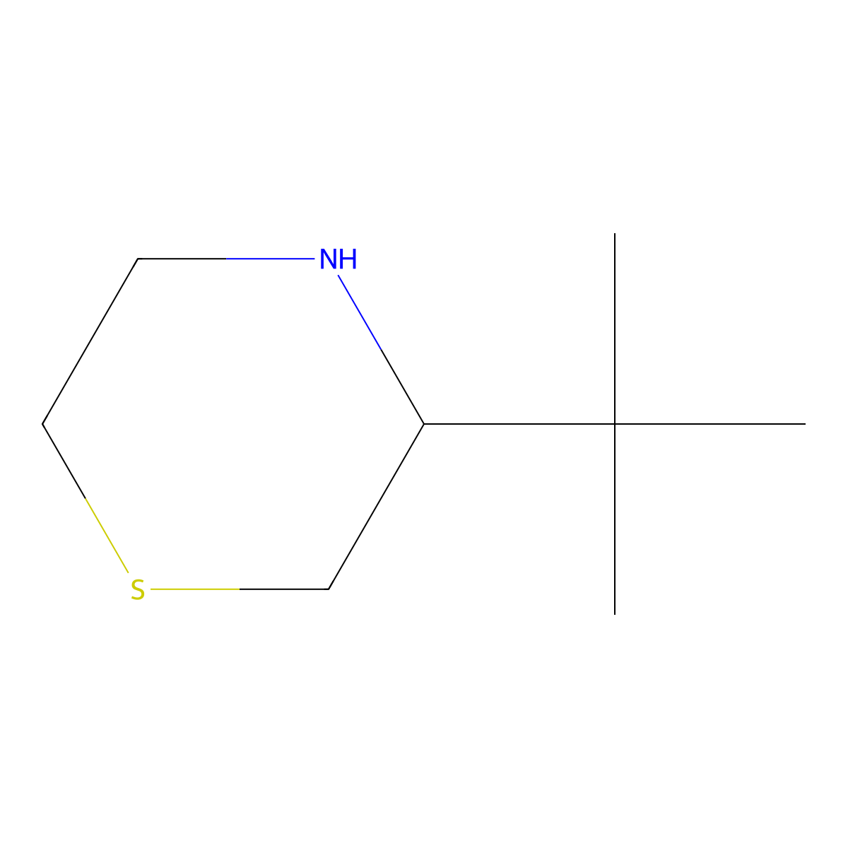 3-Tert-butylthiomorpholine molecular structure, CAS 111073-09-7
