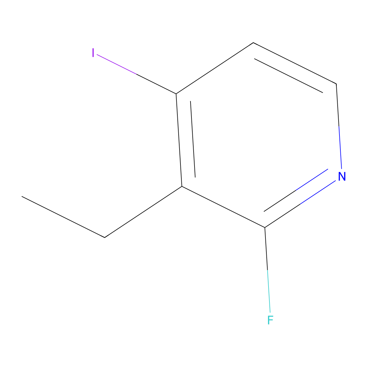 3-Ethyl-2-fluoro-4-iodopyridine molecular structure, CAS 1110734-53-6