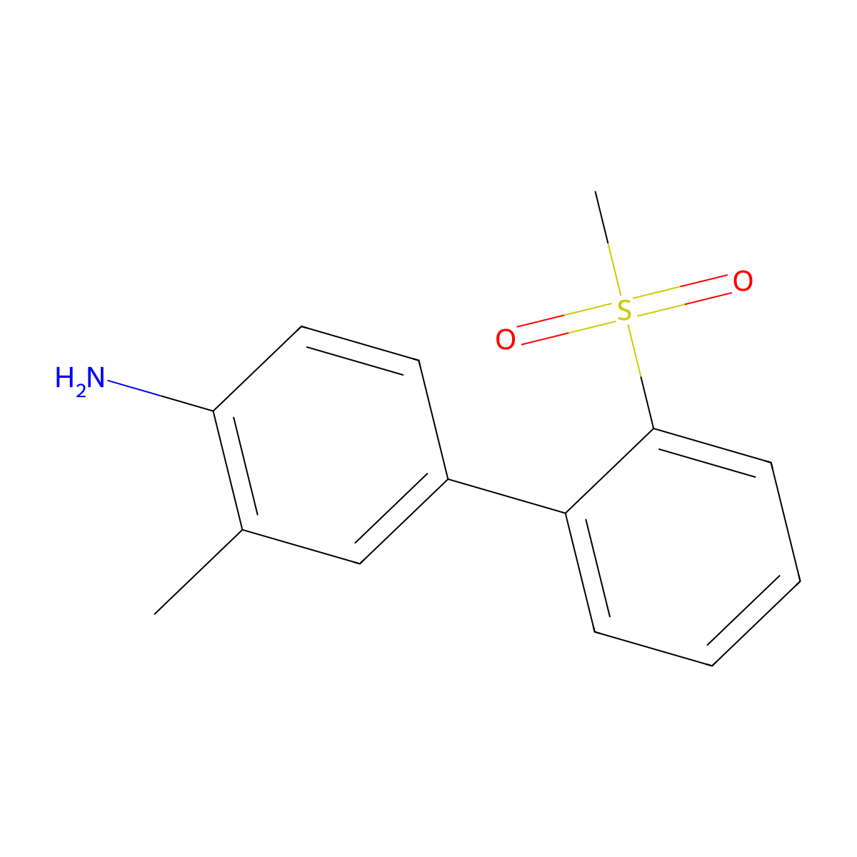 3-Methyl-2'-(methylsulfonyl)[1,1'-biphenyl]-4-amine molecular structure, CAS 1110762-04-3