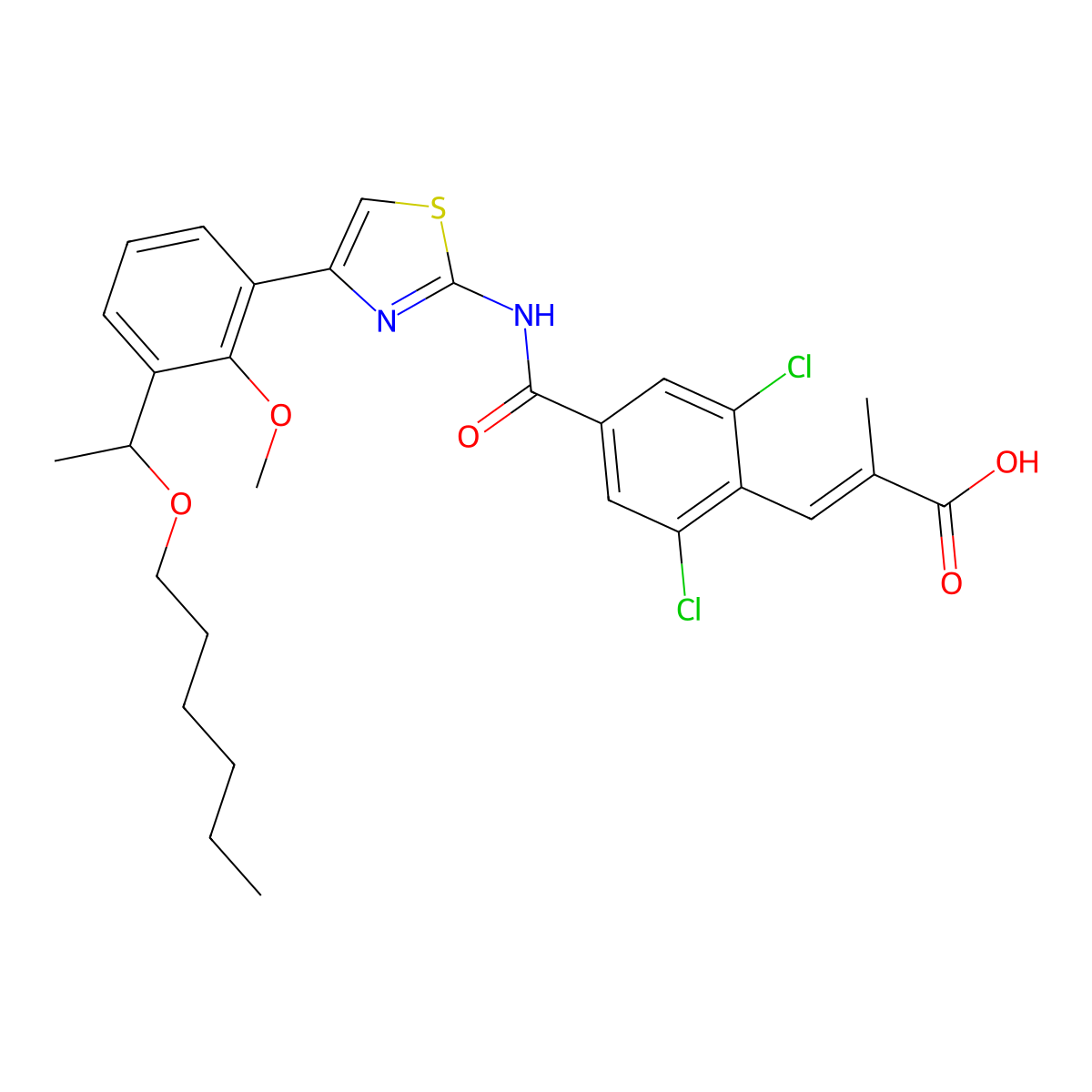 Lusutrombopag molecular structure, CAS 1110766-97-6