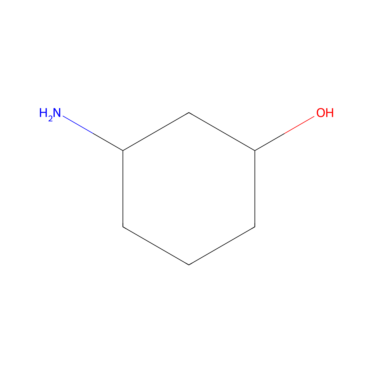 (1S,3R)-3-aminocyclohexanol molecular structure, CAS 1110772-04-7
