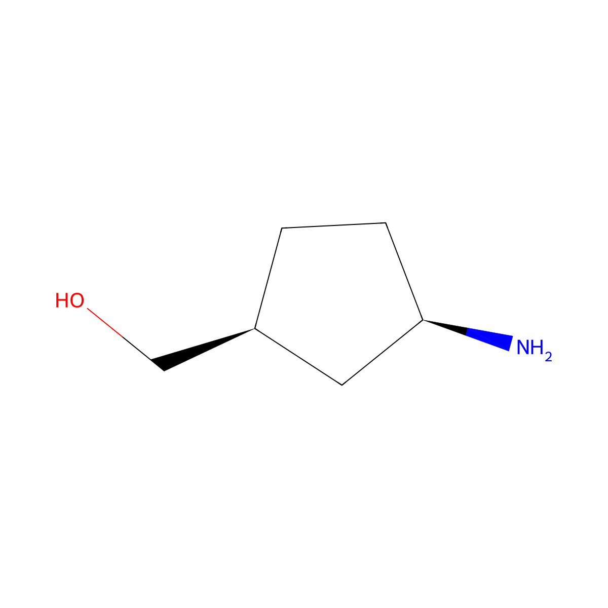 ((1S,3R)-3-aminocyclopentyl)methanol molecular structure, CAS 1110772-11-6