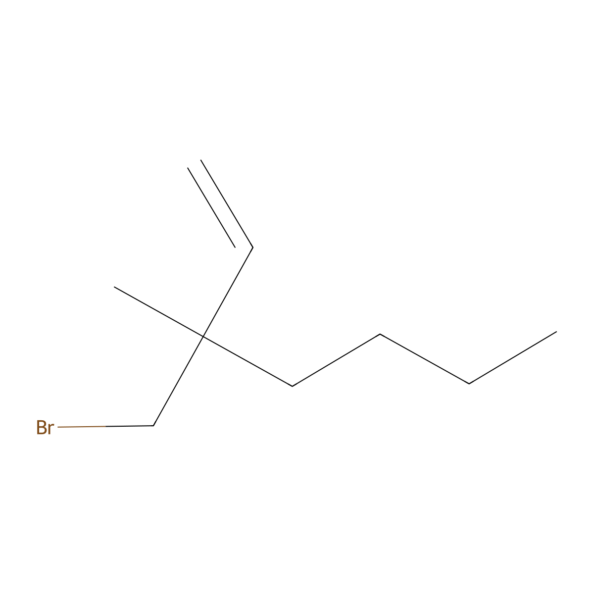 3-(Bromomethyl)-3-methylhept-1-ene molecular structure, CAS 1110784-72-9