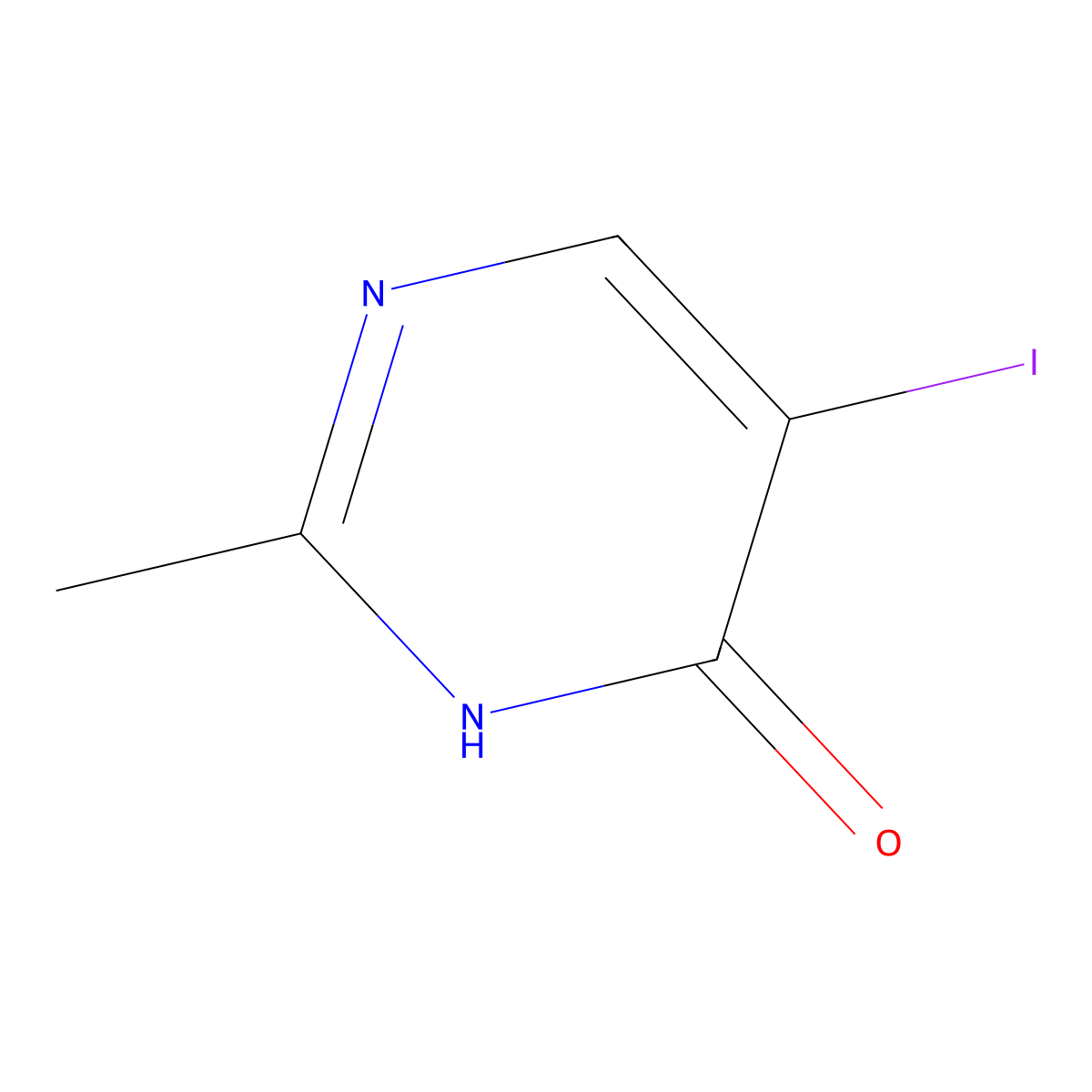 5-Iodo-2-methylpyrimidin-4(3H)-one molecular structure, CAS 111079-41-5