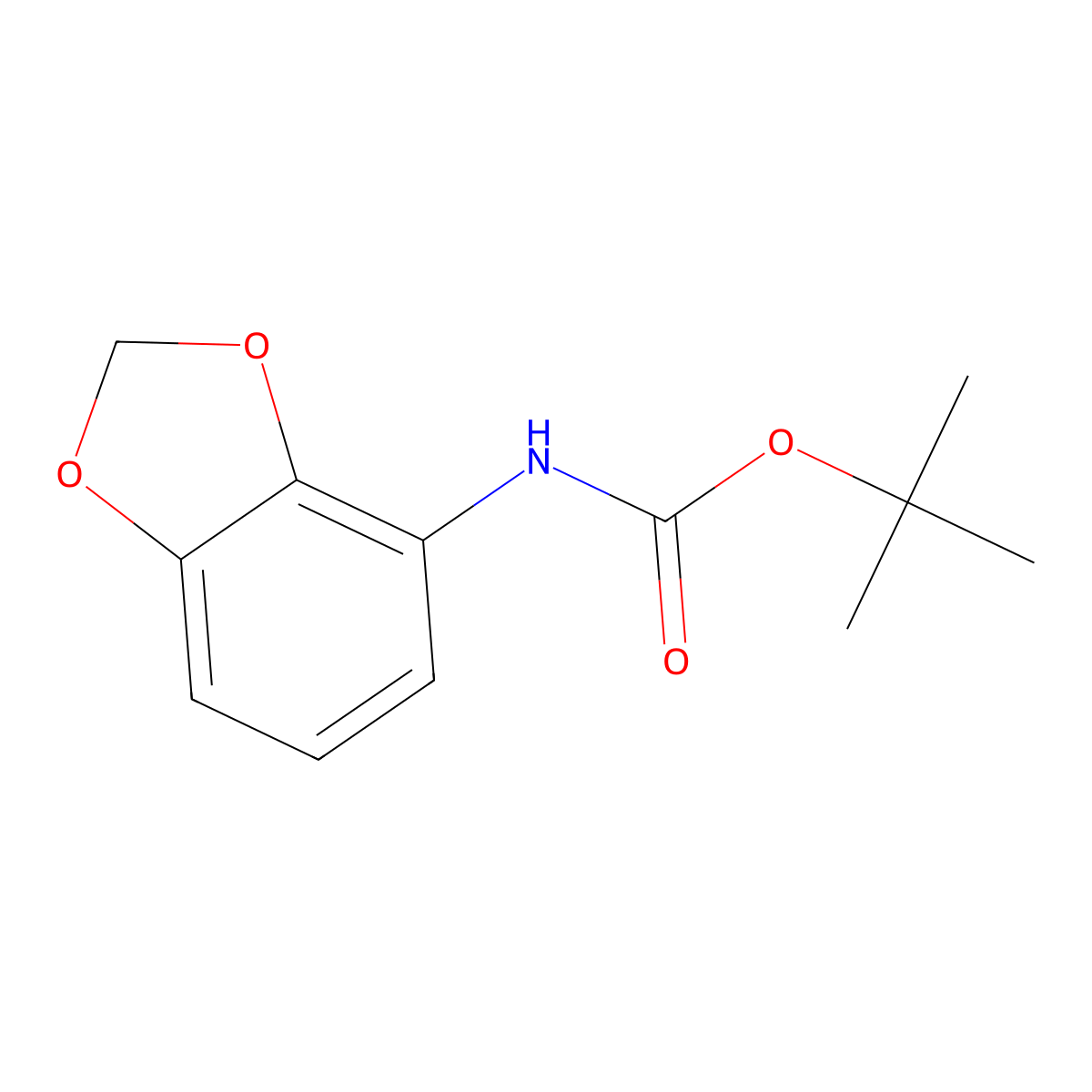 tert-Butyl 2H-1,3-benzodioxol-4-ylcarbamate molecular structure, CAS 111081-10-8