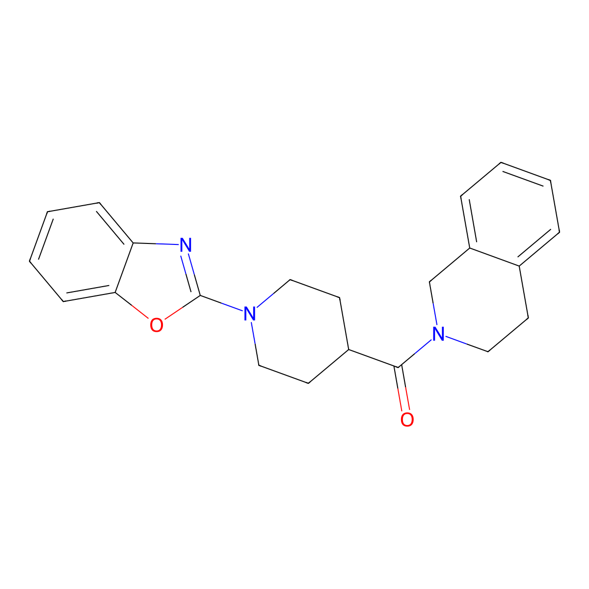 2-[1-(1,3-Benzoxazol-2-yl)piperidine-4-carbonyl]-1,2,3,4-tetrahydroisoquinoline molecular structure, CAS 1110873-87-4