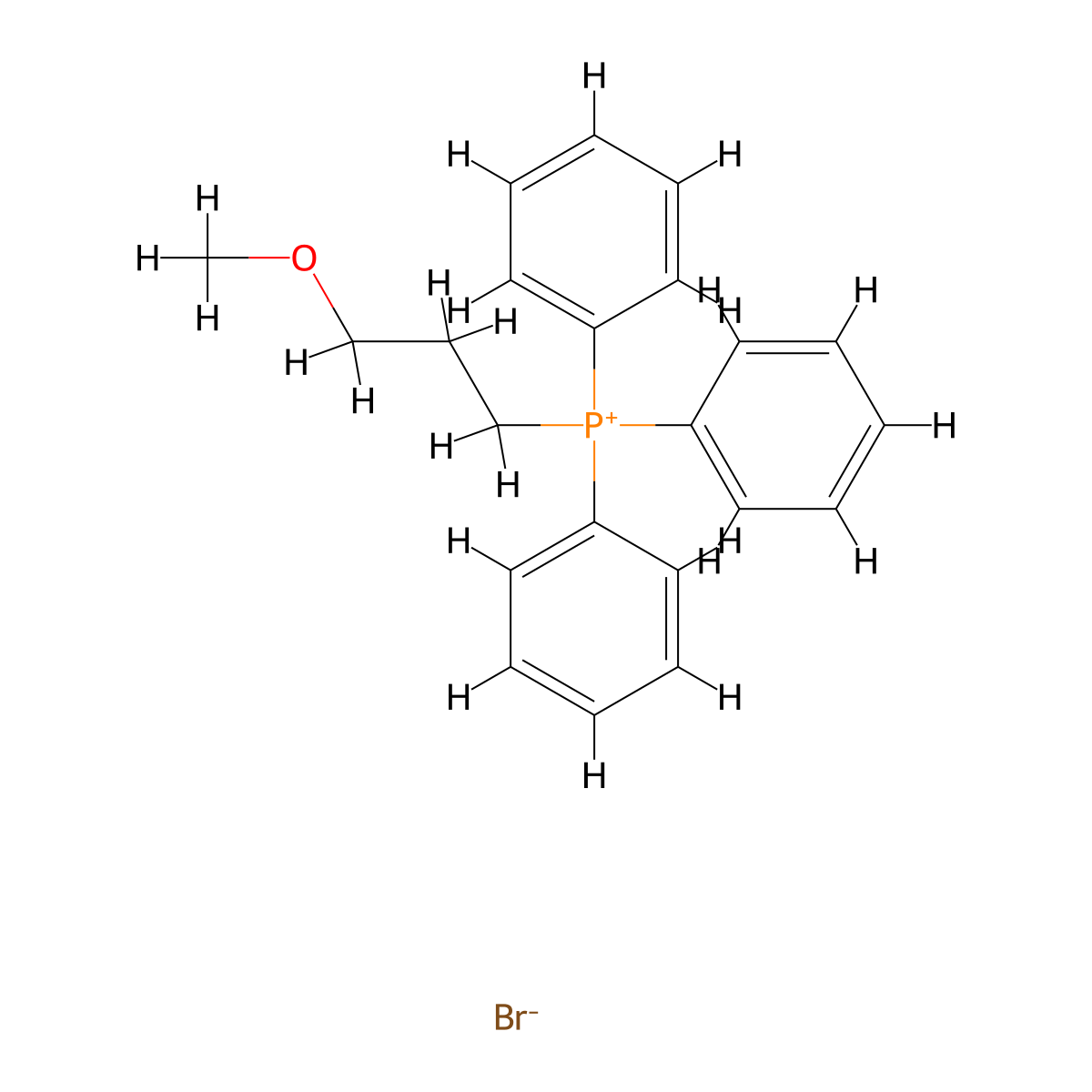 (3-Methoxypropyl)triphenylphosphonium bromide molecular structure, CAS 111088-69-8