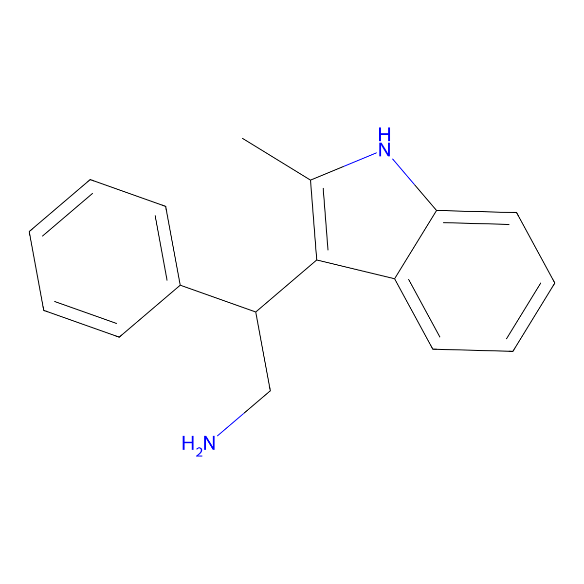 2-(2-methyl-1H-indol-3-yl)-2-phenylethanamine molecular structure, CAS 111091-84-0