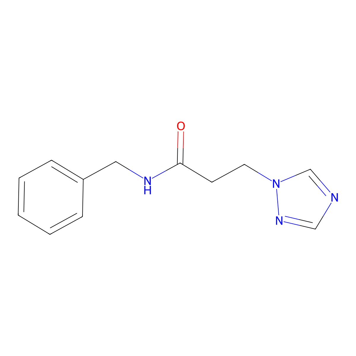 N-benzyl-3-(1,2,4-triazol-1-yl)propanamide molecular structure, CAS 1110930-72-7