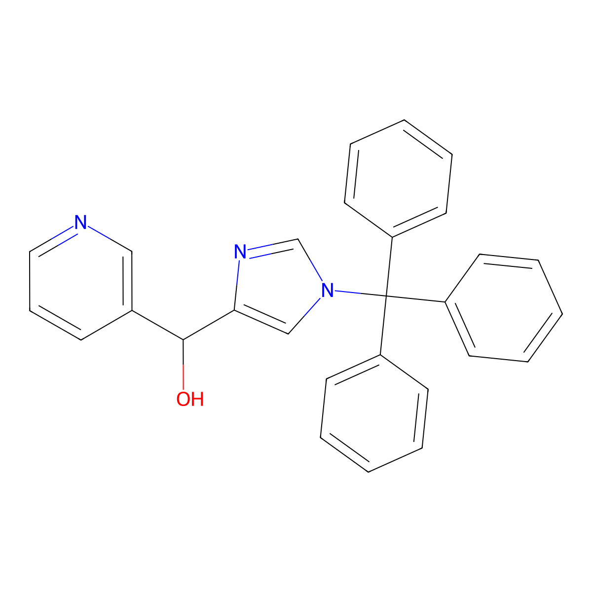 3-pyridinyl(1-trityl-1H-imidazol-4-yl)methanol molecular structure, CAS 1110967-23-1