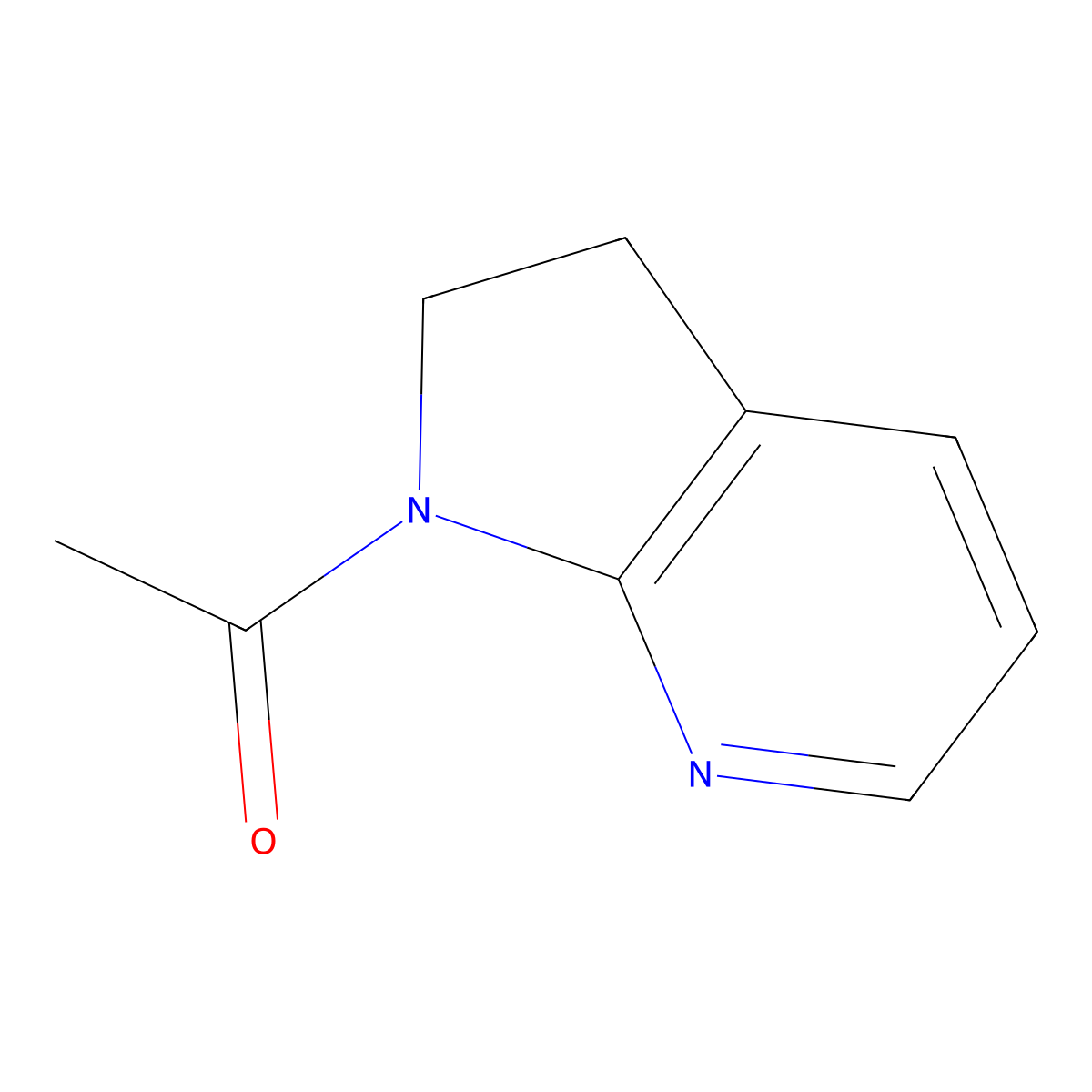 1-(2,3-Dihydro-1H-pyrrolo[2,3-b]pyridin-1-yl)ethanone molecular structure, CAS 111097-45-1