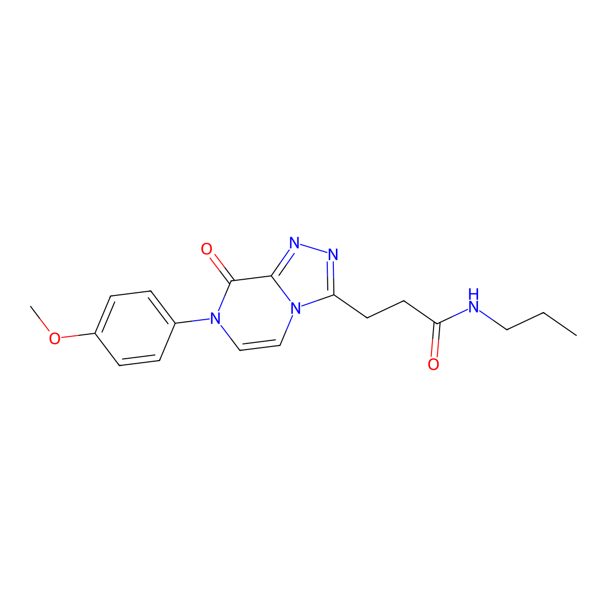 3-[7-(4-methoxyphenyl)-8-oxo-7H,8H-[1,2,4]triazolo[4,3-a]pyrazin-3-yl]-N-propylpropanamide molecular structure, CAS 1110974-57-6