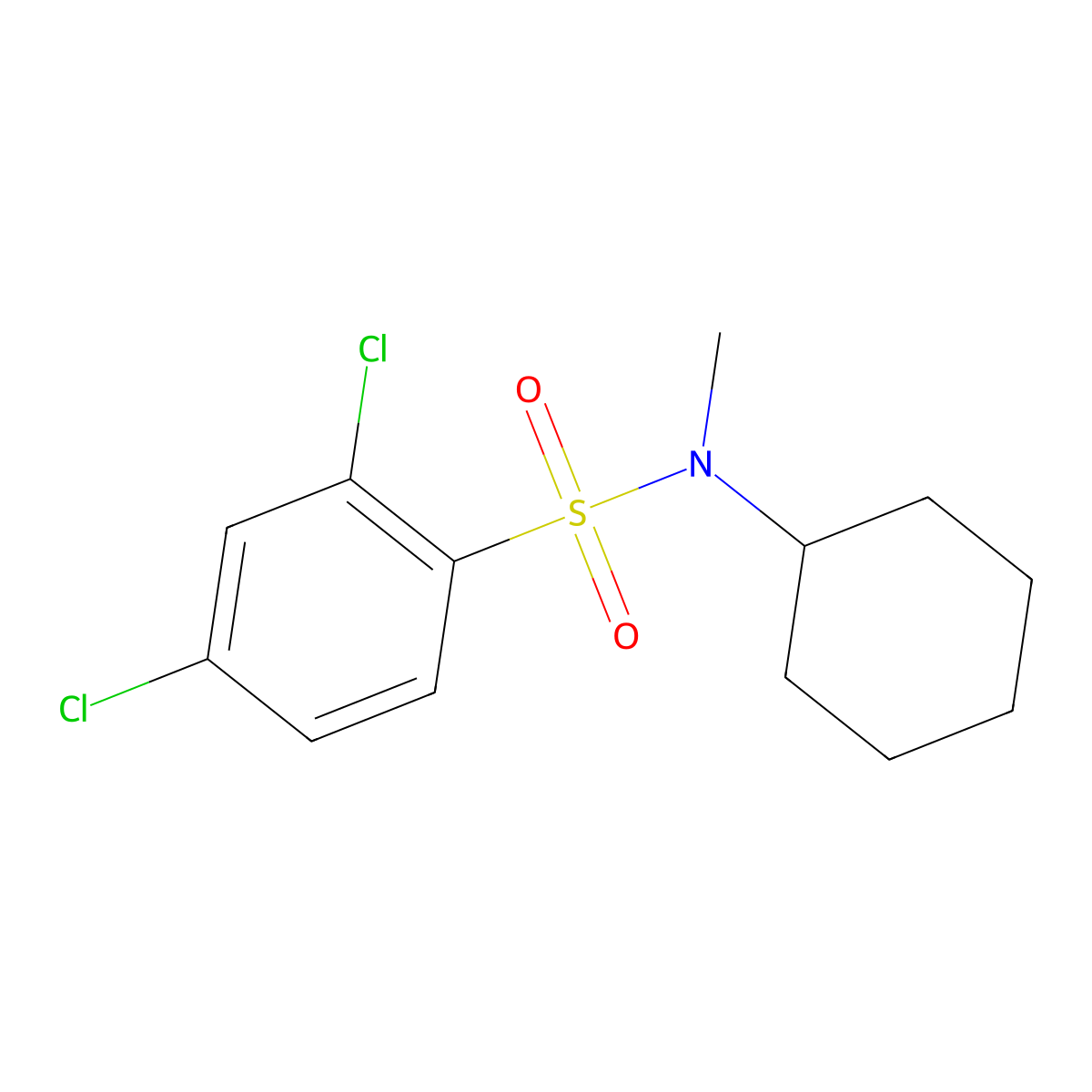 [(2,4-Dichlorophenyl)sulfonyl]cyclohexylmethylamine molecular structure, CAS 1110976-00-5