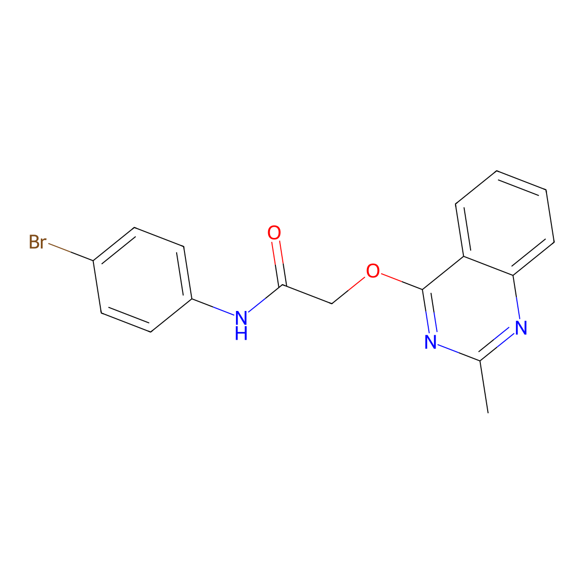 N-(4-bromophenyl)-2-[(2-methylquinazolin-4-yl)oxy]acetamide molecular structure, CAS 1110979-59-3