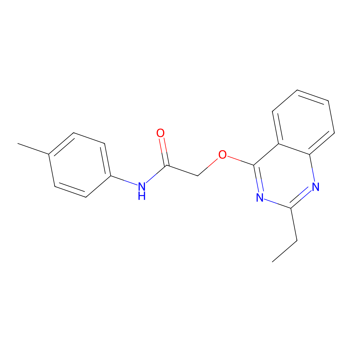 2-[(2-ethylquinazolin-4-yl)oxy]-N-(4-methylphenyl)acetamide molecular structure, CAS 1110979-69-5