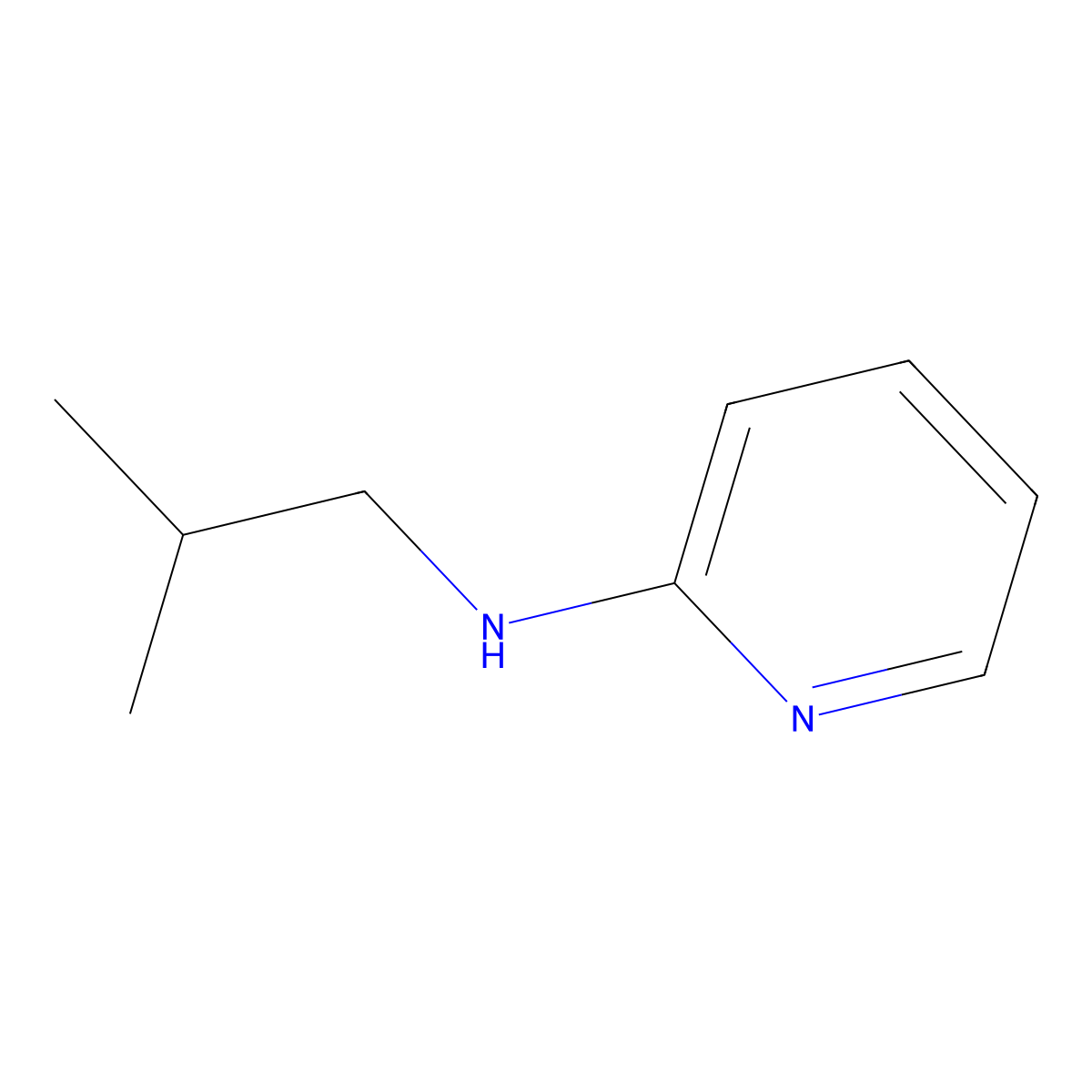 N-(2-methylpropyl)pyridin-2-amine molecular structure, CAS 111098-36-3