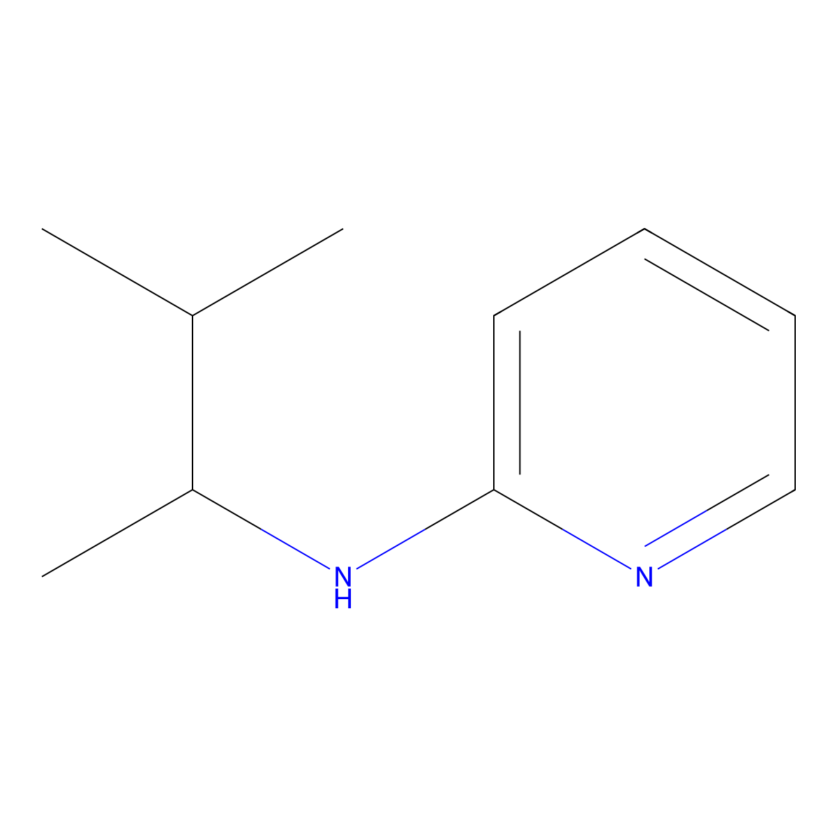N-(3-methylbutan-2-yl)pyridin-2-amine molecular structure, CAS 111098-37-4