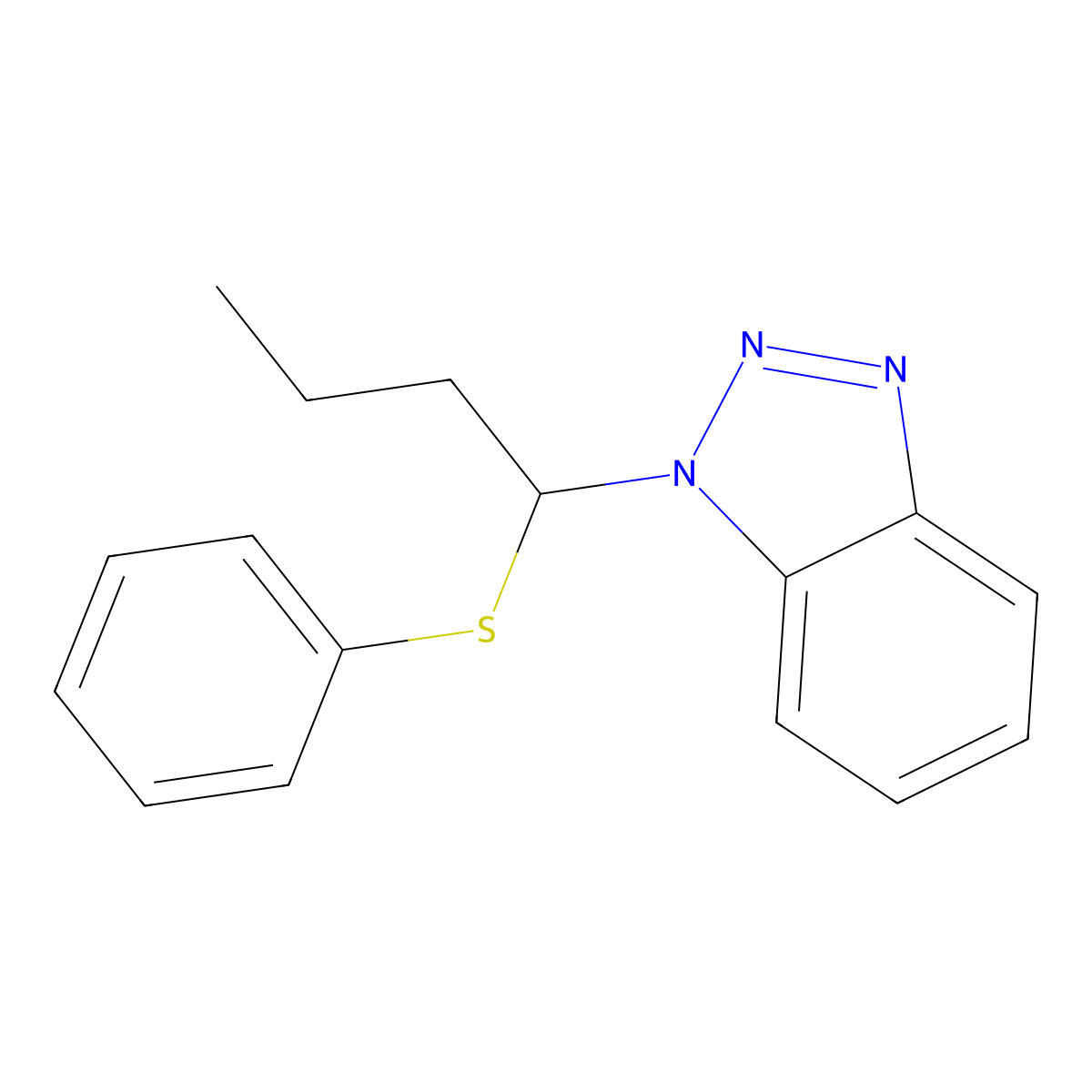1-(1-Phenylsulfanylbutyl)benzotriazole molecular structure, CAS 111098-62-5
