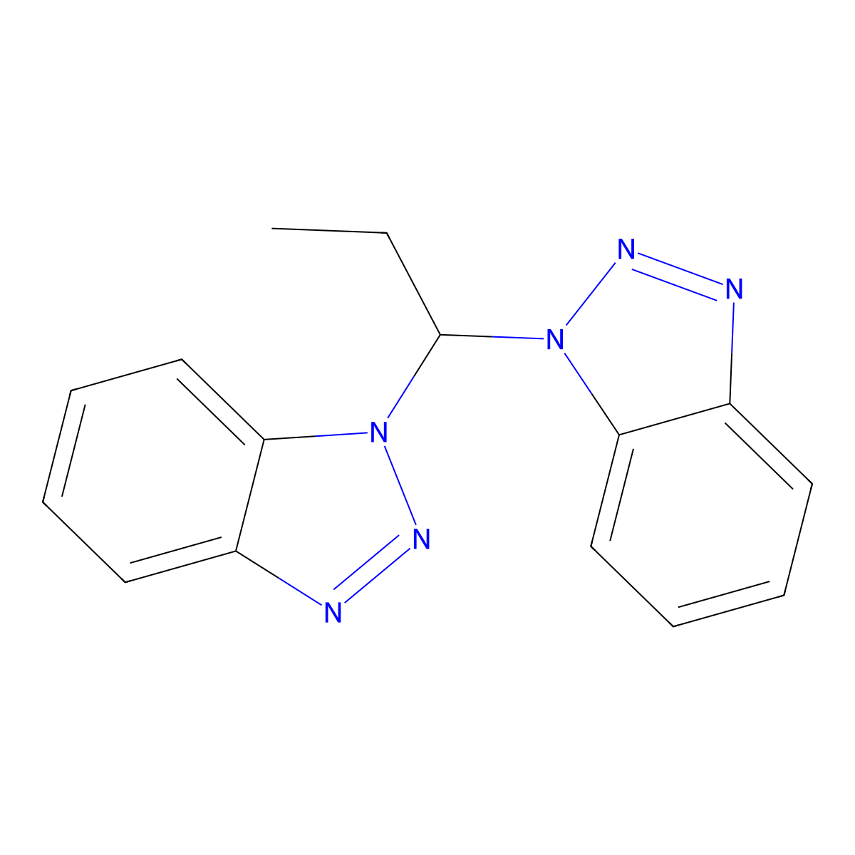 1-[1-(1H-1,2,3-Benzotriazol-1-yl)propyl]-1H-1,2,3-benzotriazole molecular structure, CAS 111098-66-9