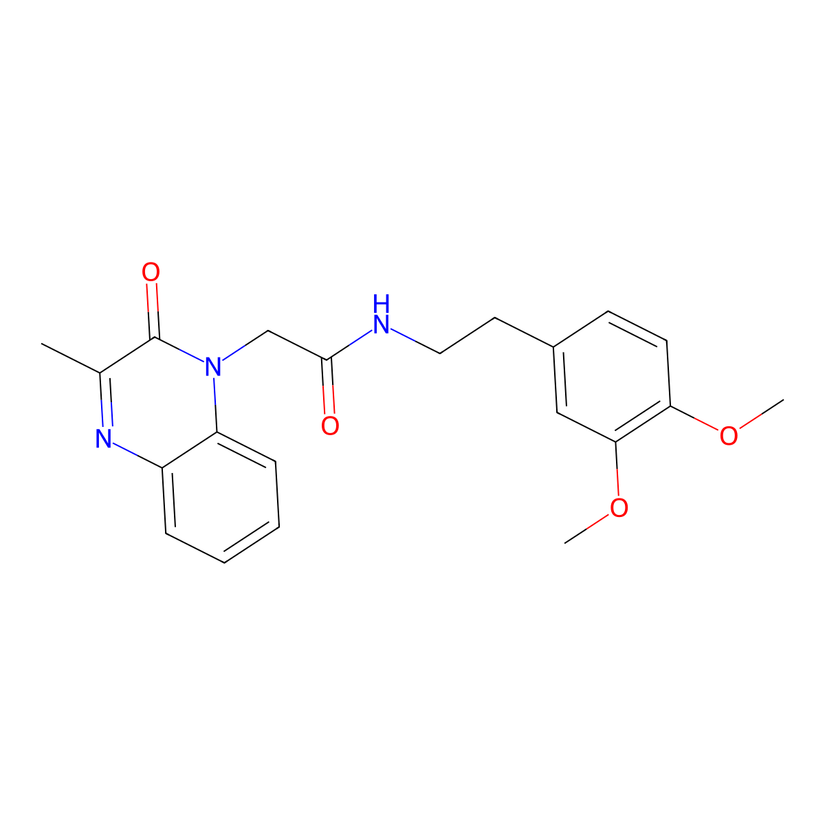 N-[2-(3,4-dimethoxyphenyl)ethyl]-2-(3-methyl-2-oxoquinoxalin-1(2H)-yl)acetamide molecular structure, CAS 1110994-91-6