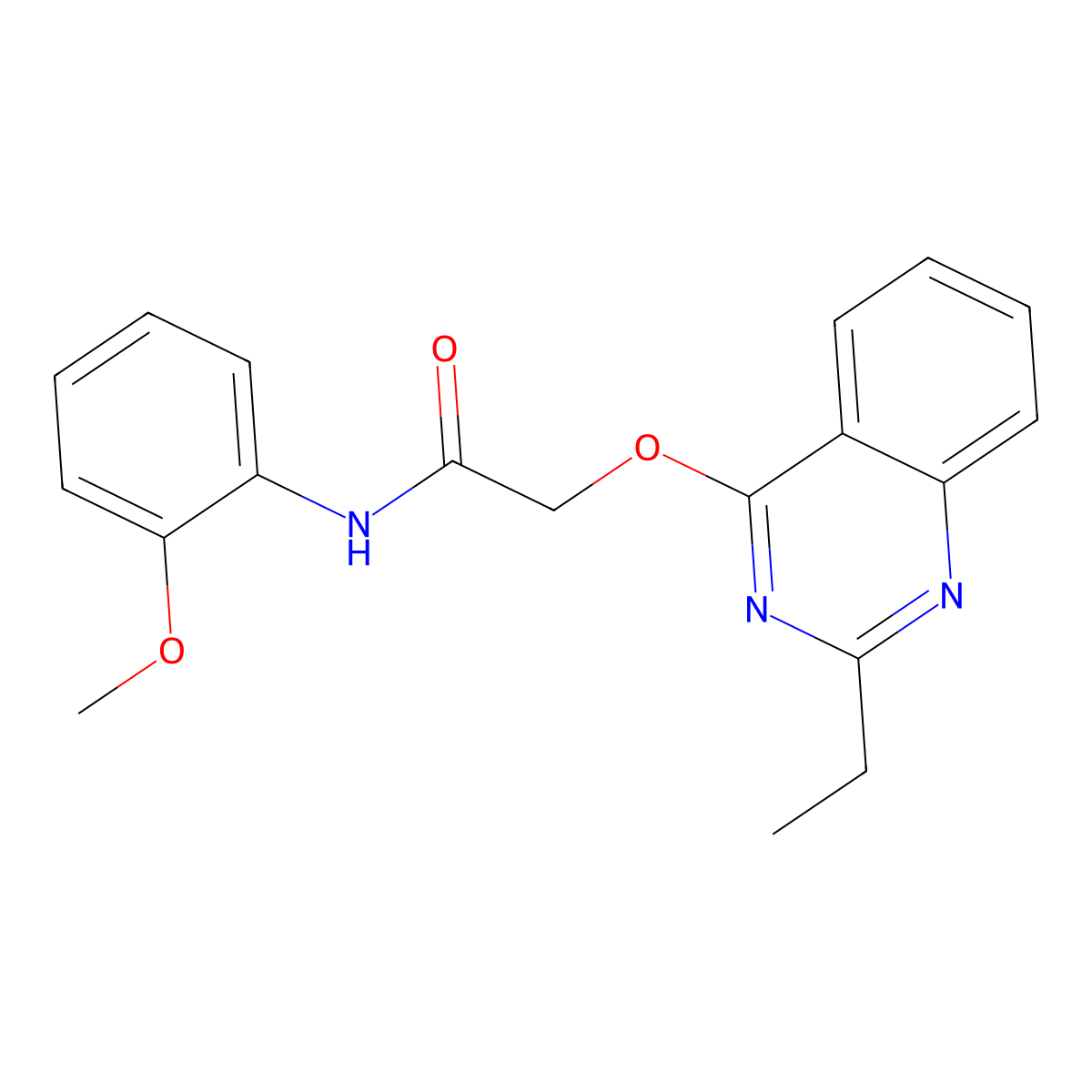 2-[(2-ethylquinazolin-4-yl)oxy]-N-(2-methoxyphenyl)acetamide molecular structure, CAS 1110999-19-3