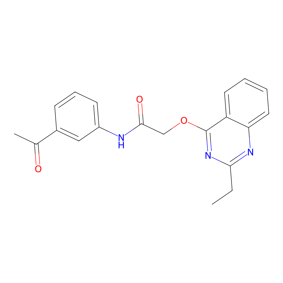 N-(3-acetylphenyl)-2-[(2-ethylquinazolin-4-yl)oxy]acetamide molecular structure, CAS 1110999-33-1