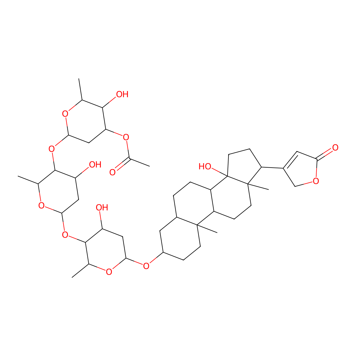 Acetyldigitoxin molecular structure, CAS 1111-39-3
