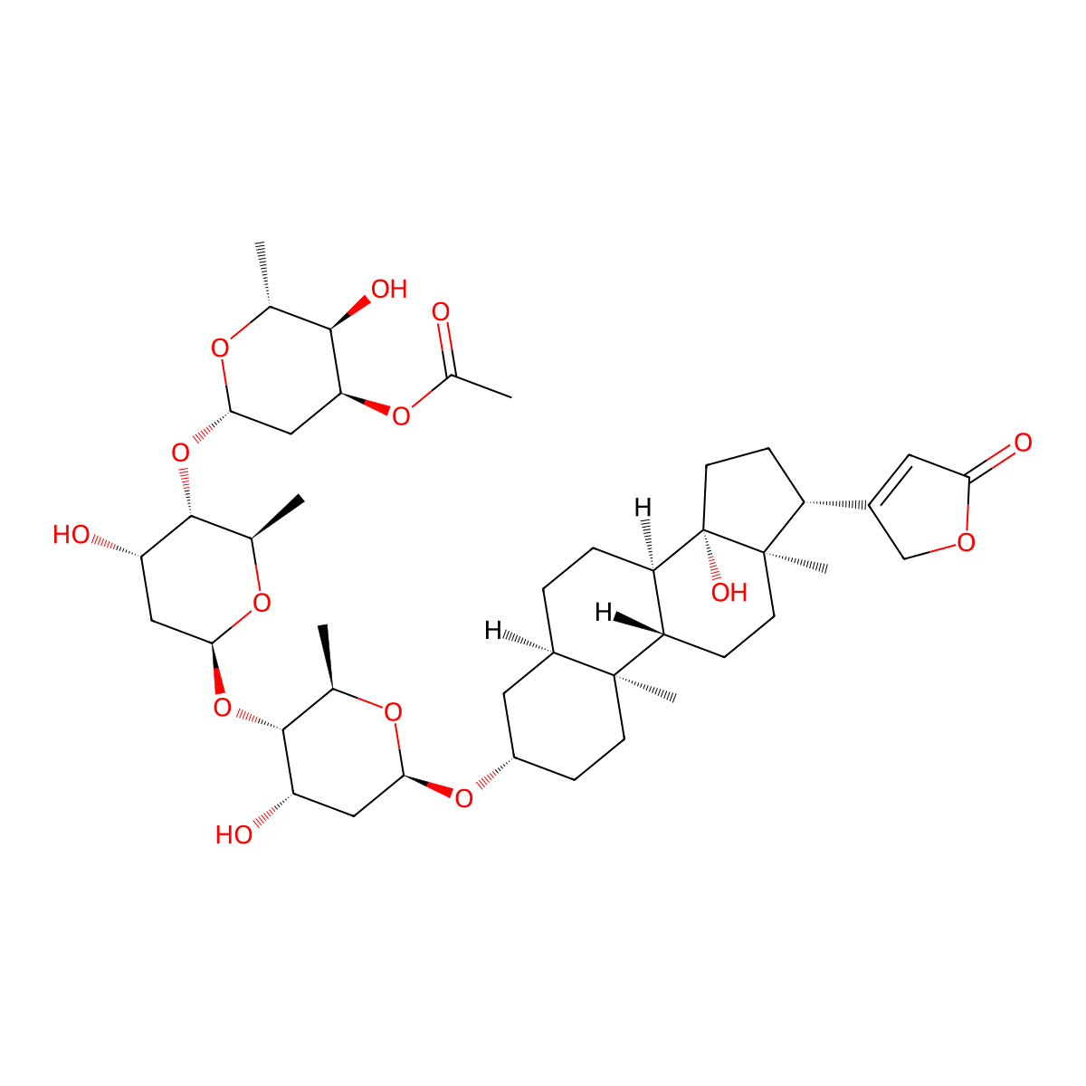 Acetyldigitoxin molecular structure, CAS 1111-39-3
