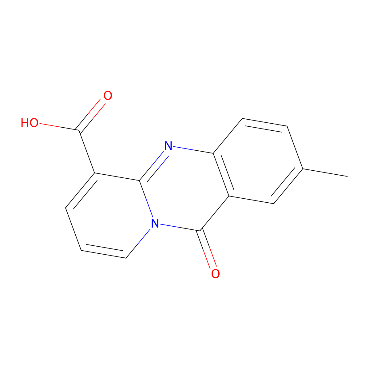 2-methyl-11-oxo-11H-pyrido[2,1-b]quinazoline-6-carboxylic acid molecular structure, CAS 1111000-64-6