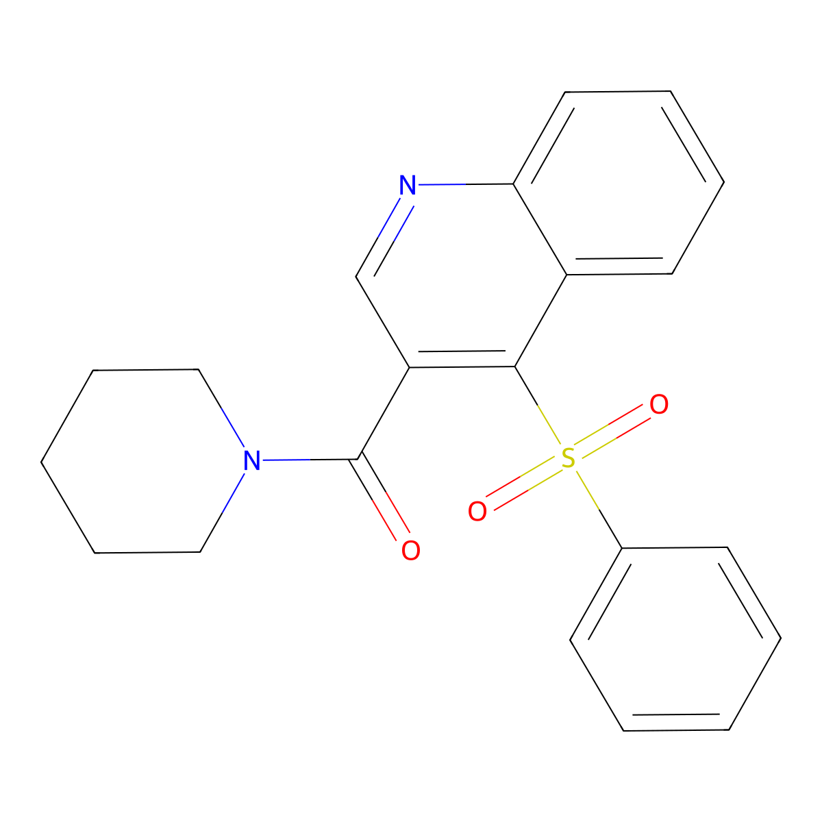4-(Benzenesulfonyl)-3-(piperidine-1-carbonyl)quinoline molecular structure, CAS 1111014-06-2