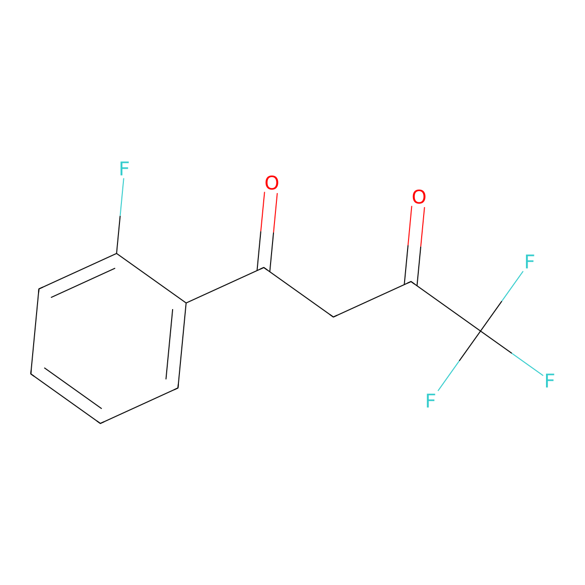 4,4,4-Trifluoro-1-(2-fluorophenyl)butane-1,3-dione molecular structure, CAS 111102-82-0