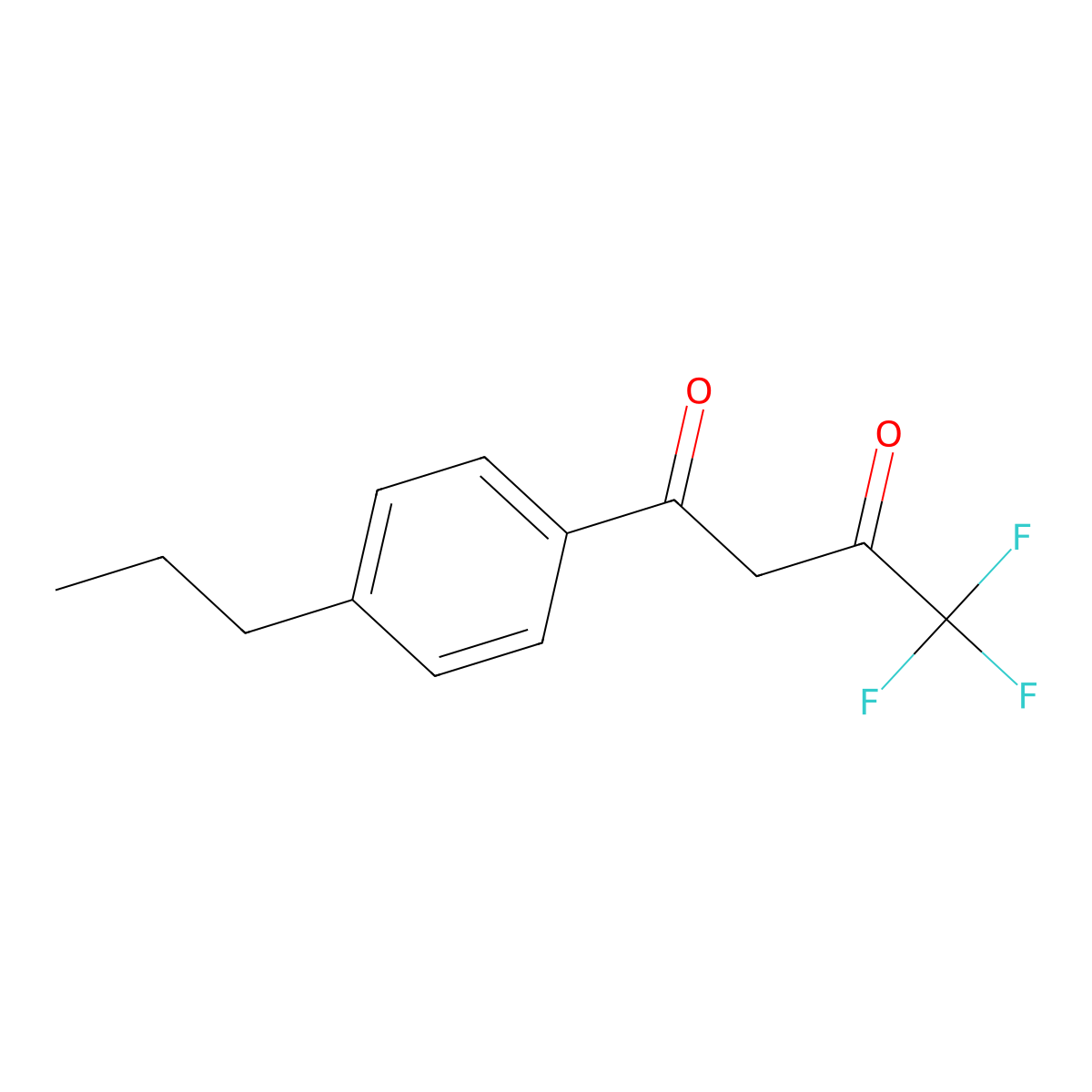 4,4,4-Trifluoro-1-(4-propylphenyl)butane-1,3-dione molecular structure, CAS 111102-83-1