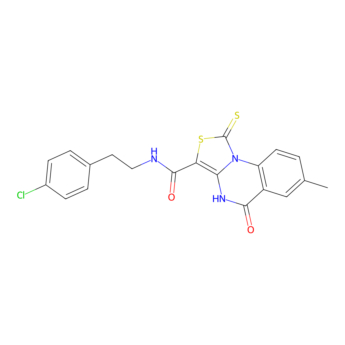 N-(4-chlorophenethyl)-7-methyl-5-oxo-1-thioxo-4,5-dihydro-1H-thiazolo[3,4-a]quinazoline-3-carboxamide molecular structure, CAS 1111026-27-7