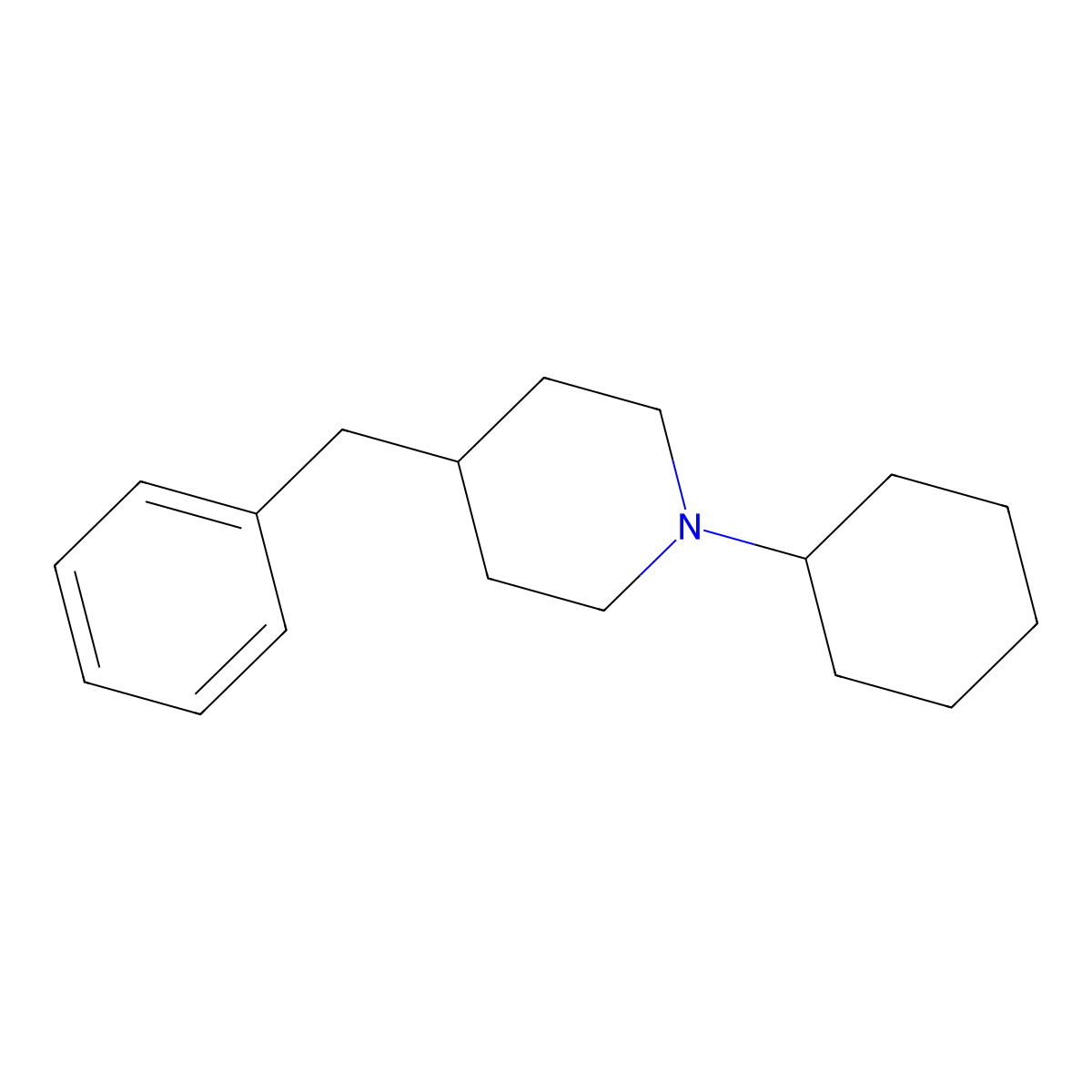 4-Benzyl-1-cyclohexylpiperidine molecular structure, CAS 1111029-10-7