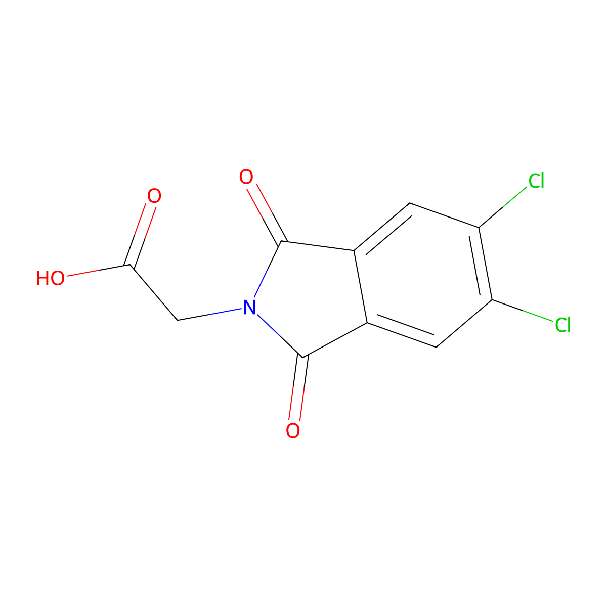 2-(5,6-dichloro-1,3-dioxo-2,3-dihydro-1H-isoindol-2-yl)acetic acid molecular structure, CAS 111104-25-7