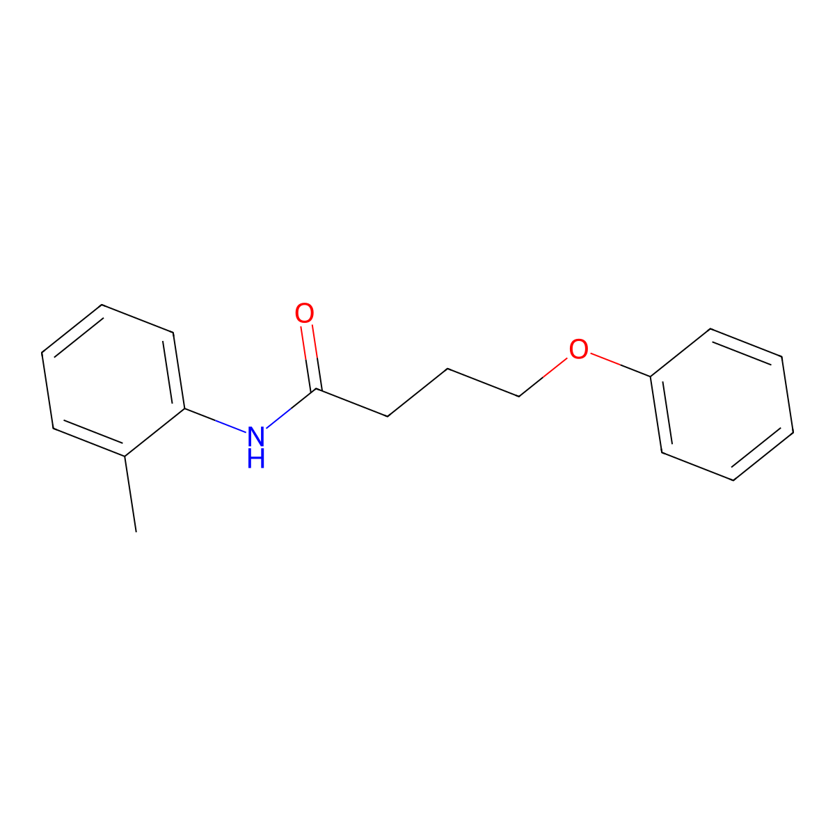 N-(2-methylphenyl)-4-phenoxybutanamide molecular structure, CAS 111104-64-4