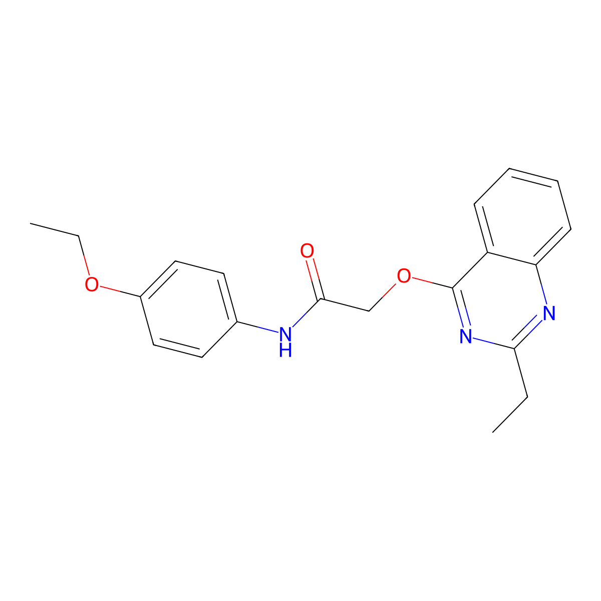 N-(4-ethoxyphenyl)-2-[(2-ethylquinazolin-4-yl)oxy]acetamide molecular structure, CAS 1111052-23-3